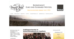 Desktop Screenshot of biowein-weitzel.de